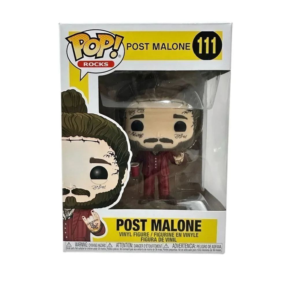 Funko Pop! Rocks Post Malone #111 Collectible Music Vinyl Figure In Box